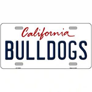 Fresno State Bulldogs License Plate Novelty Metal State Background CA Auto Truck